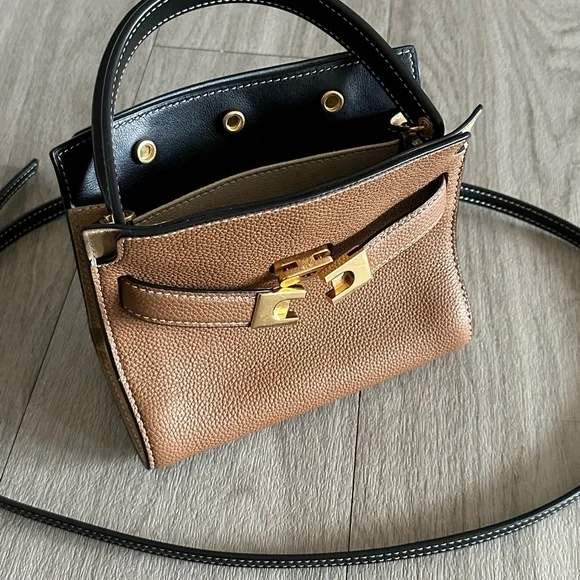 Tory Burch Tan and Black Small Crossbody Bag - Picture 2 of 16